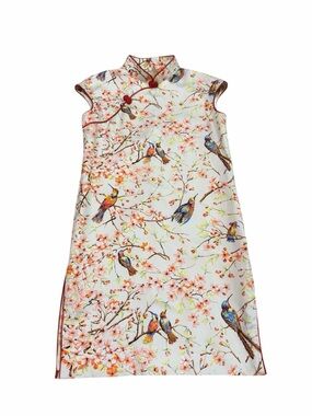 Amelie Wang 100% Mulberry Silk Girls Qipao Dress | Size 6